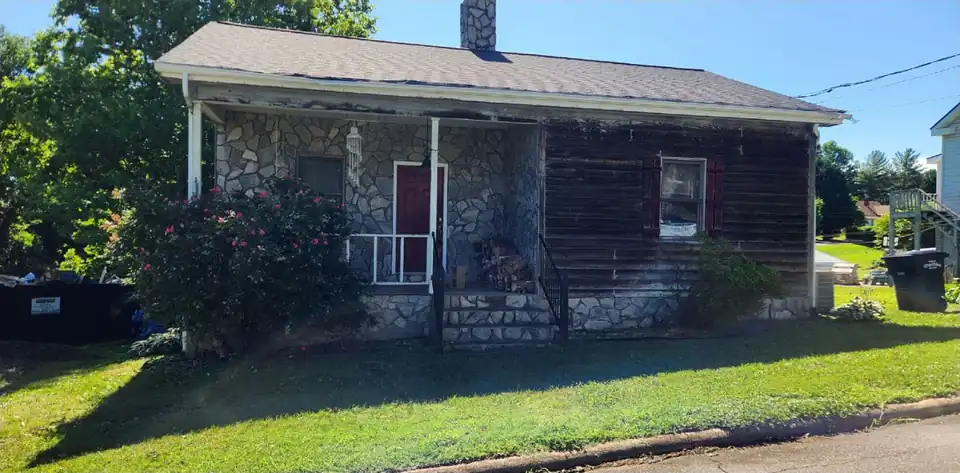 Before: the same cottage front
